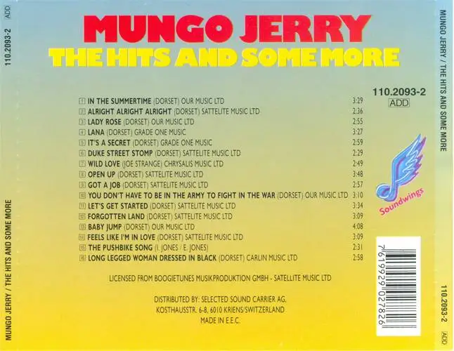 Mungo jerry in the summertime. Группа Mungo Jerry. Mungo Jerry 1970 Mungo Jerry. Обложка Mungo Jerry Summertime.