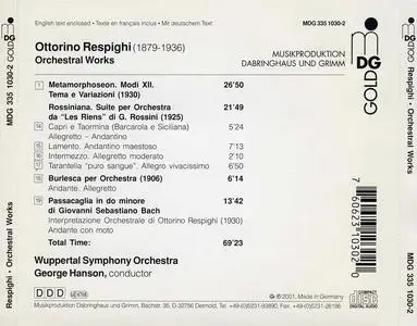 George Hanson, Wuppertal Symphony Orchestra - Ottorino Respighi: Orchestral Works (2001)