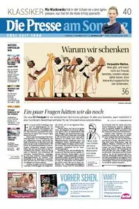 Die Presse vom Sonntag, 11. Dezember 2011