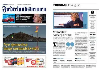 Fædrelandsvennen – 16. august 2018
