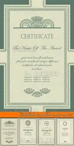Certificate template vector set 25