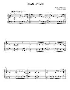 Lean On Me - Bill Withers (Easy Piano)