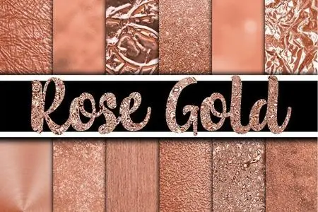 12 Rose Gold Textures Pack