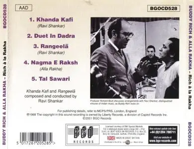 Buddy Rich & Alla Rakha - Rich a la Rakha (1968) {BGO Records BGOCD528 rel 2001}