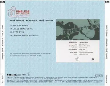 Rene Thomas - Hommage A... Rene Thomas (1974) {2015 Japan Timeless Jazz Master Collection Complete Series CDSOL-6330}