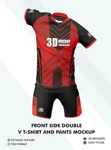 Psd soccer kit mockup