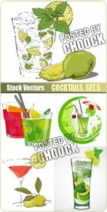 Cocktails. Set.5 - Stock Vector