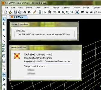 CSI SAP2000 version 16.0.0