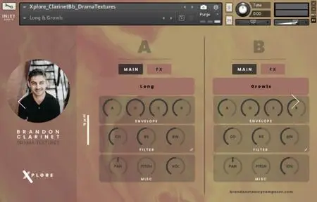 inletaudio Clarinet Drama Textures KONTAKT