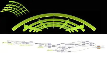 Rhino and Grasshopper Interlocking Roof Structure