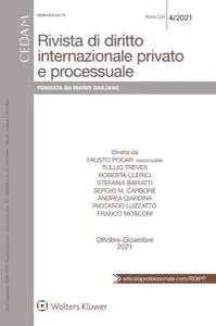 Rivista di Diritto Internazionale Privato e Processuale - Dicembre 2021