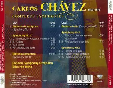 London Symphony Orchestra, Eduardo Mata - Carlos Chavez: Complete Symphonies (2014) 2CDs