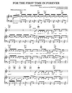 For The First Time In Forever (from Disney's Frozen) - Kristen Bell & Idina Menzel (Piano-Vocal-Guitar)