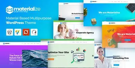 ThemeForest - Materialize v1.2 - Material Design Multipurpose WordPress Theme - 19655492