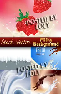 Milk backgrounds - Stock Vector