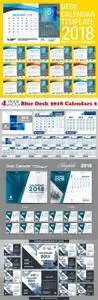 Vectors - Blue Desk 2018 Calendars 2