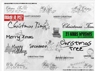 X-Mas Brush Set for PhotoShop - The Perfect Set