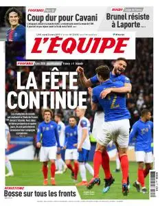 L'equipe du Mardi 26 Mars 2019