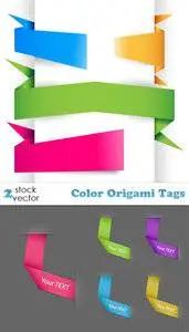 Vectors - Color Origami Tags[