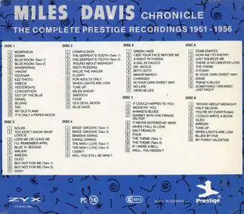 Miles Davis - Chronicle: The Complete Prestige Recordings 1951-1956 (1987) {Prestige, 8PCD 012-2}