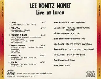 Lee Konitz - Live At Laren (1979) {Soul Note SN 1069 CD rel 1993}