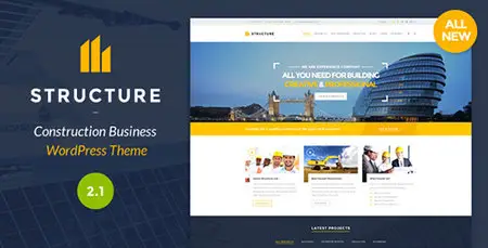 ThemeForest - Structure v2.1 - Construction WordPress Theme | 