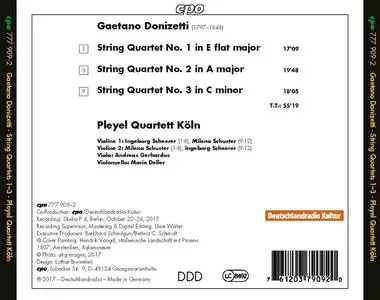 Pleyel Quartett Köln - Gaetano Donizetti: String Quartets Nos. 1-3 (2017)