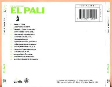 El Pali - Canta Fandangos El Pali (1976) {Hispavox 7243 4 94156 2 1 rel 1998}