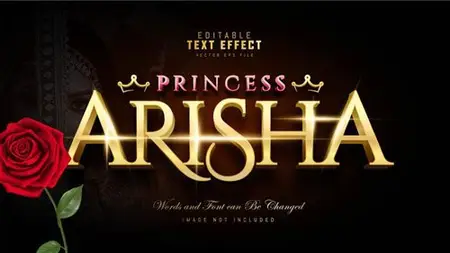 Princess arisha text effect