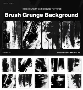 EE - 10 Abstract Brush Grunge Background E587CJ2