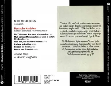 Konrad Junghänel, Cantus Cölln - Nicolaus Bruhns: Deutsche Kantaten (2002)