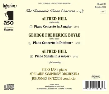 Piers Lane, Johannes Fritzsch - The Romantic Piano Concerto Vol. 69: Hill, Boyle: Piano Concertos (2016)