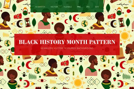 EE - Black History Month Seamless Pattern 8GUL4TA