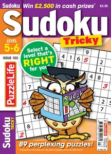 PuzzleLife Sudoku Tricky - January 2025