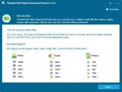 ThunderSoft Video Password Protect 1.2.0