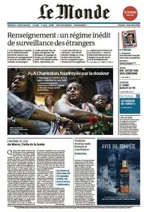 Le Monde du Dimanche 21 et Lundi 22 Juin 2015