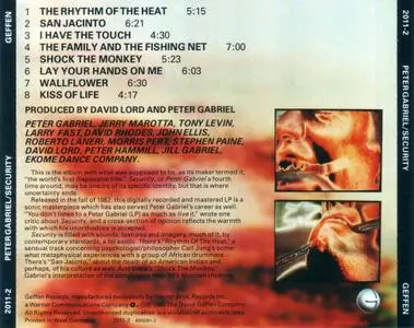 Peter Gabriel - Security (1982) {1984, Target CD}