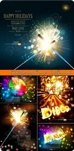 Holiday bright vector backgrounds
