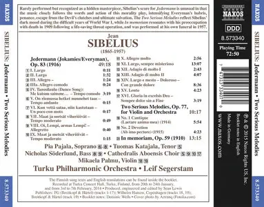 Leif Segerstam, Turku Philharmonic Orchestra - Jean Sibelius: Jedermann; Two Serious Melodies; In memoriam (2015)