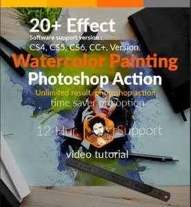 GraphicRiver - Watercolor Painting Photoshop Action
