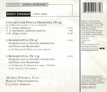 Murray Perahia, Berliner Philharmoniker, Claudio Abbado - Schumann: Complete Works for Piano & Orchestra (1997)