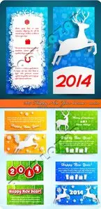2014 Happy New Year banner vector 