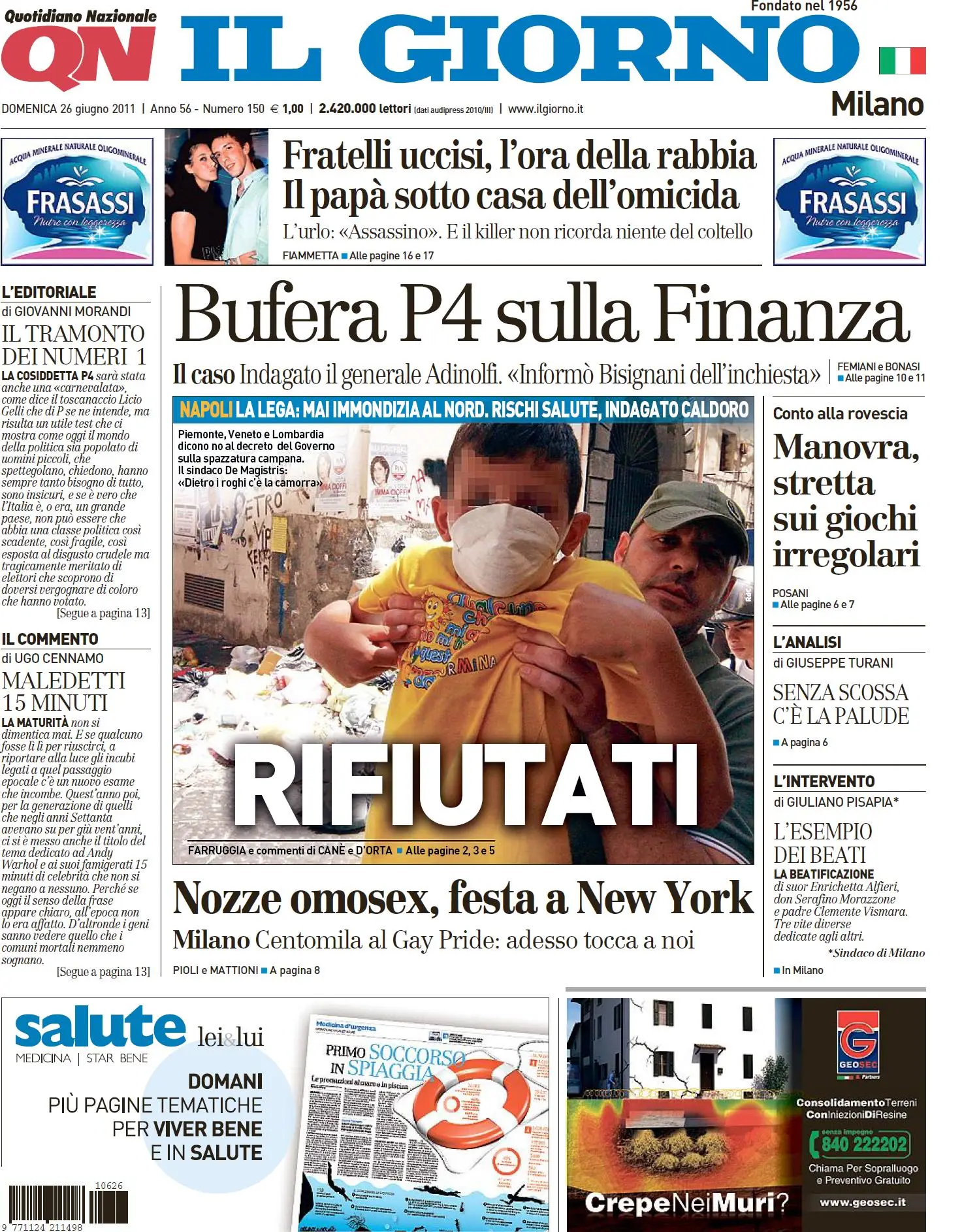IL GIORNO 26 GIUGNO 2011