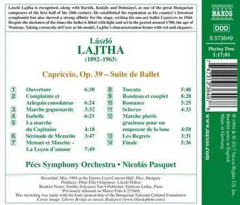 Pecs Symphony Orchestra & Nicolás Pasquet - Lajtha: Capriccio (2017)