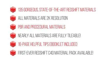 The Pixel Lab: Redshift C4D Material Pack