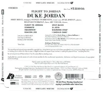 Duke Jordan - Flight To Jordan (1960) [Analogue Productions Remastered 2011]