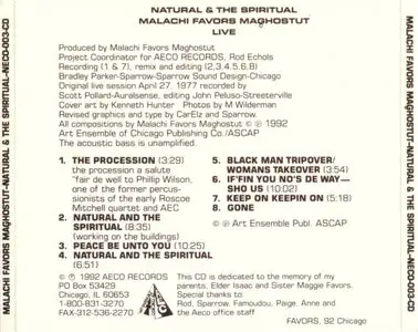 Malachi Favors Maghoustut - Natural And The Spiritual (1992)