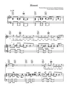 Honest - Kodaline (Piano-Vocal-Guitar (Piano Accompaniment))