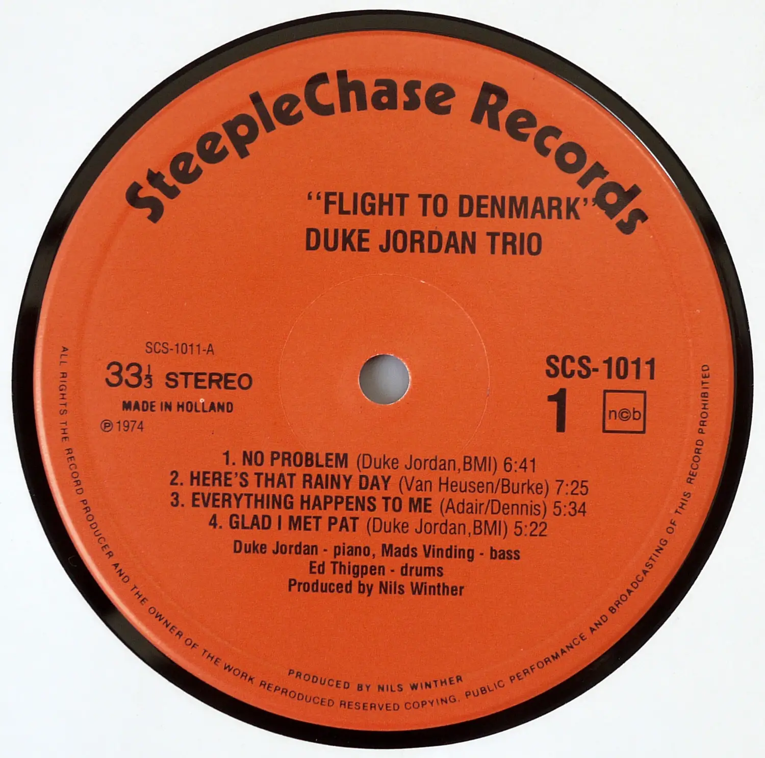Duke Jordan Trio - Flight to Denmark (Dutch Original) Vinyl rip in 24 Bit/96 Khz + CD-format