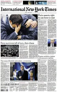 International New York Times April 18 2014